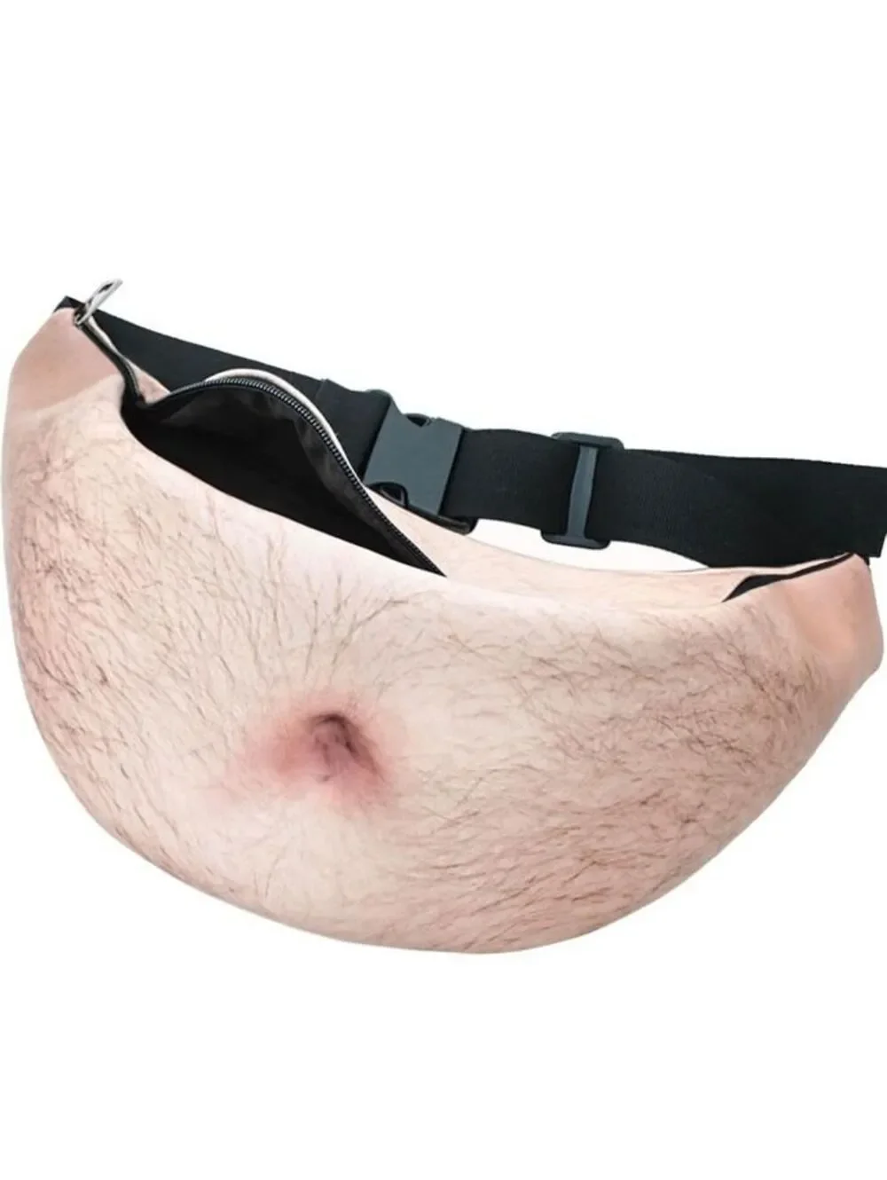 Funny Realistic Fat Belly Fanny Pack Waist Bag Adjustable Strap Waterproof PU